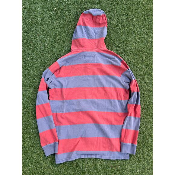 L.L. Bean Red & Gray Rugby Stripe Hoodie – Traditional Fit – L Regular - Picture 4 of 4